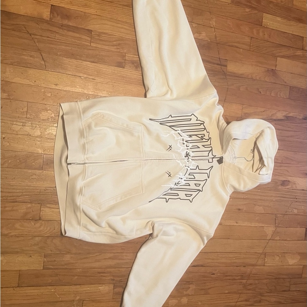 PacSun Cream Zip Up Hoodie